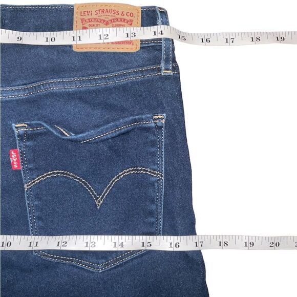 Levi Strauss 720 High Rise Super Skinny Crop Jeans Women's Size 29 Dark Blue - Picture 11 of 14